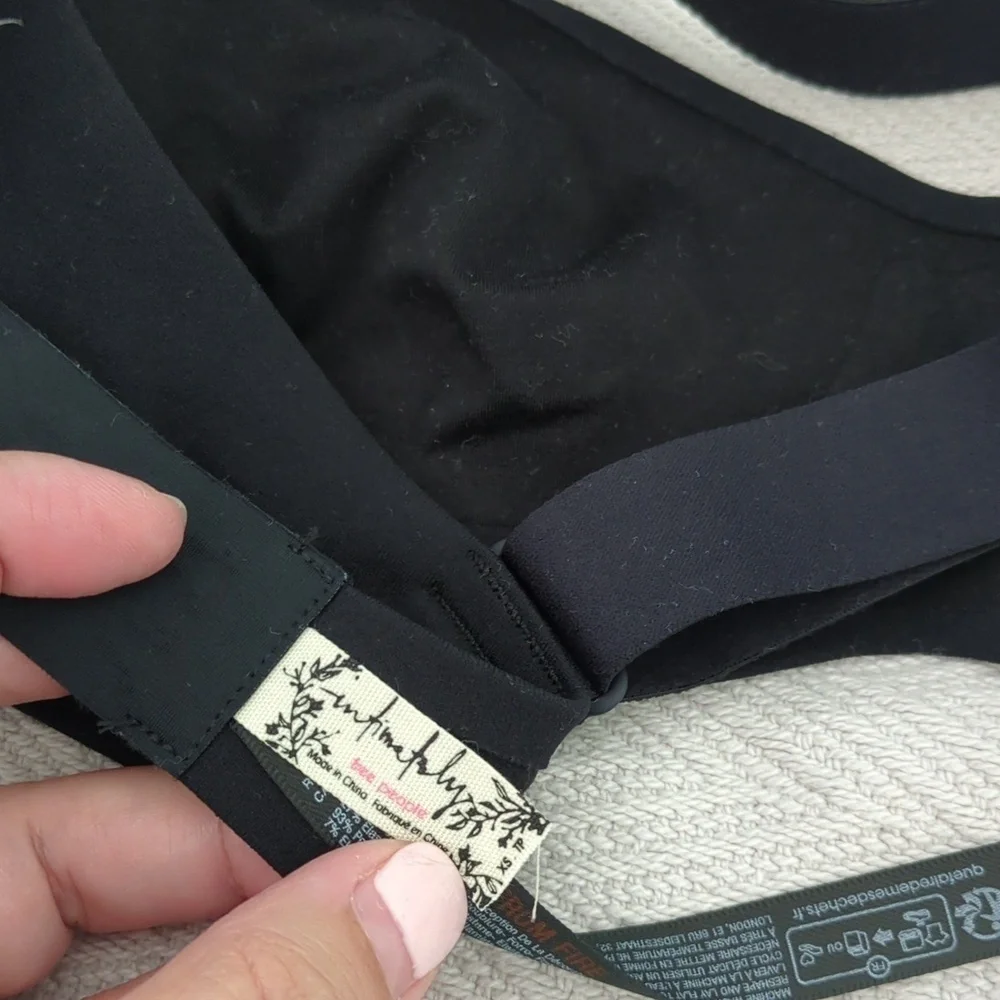free People Intimately Bonded Under wire Black Women's Intimate Bra Xs